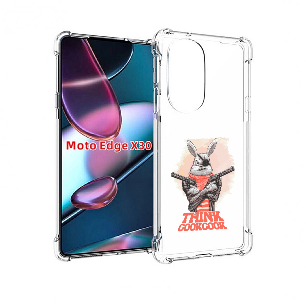 

Чехол MyPads кролик пират для Motorola Moto Edge X30, Прозрачный, Tocco