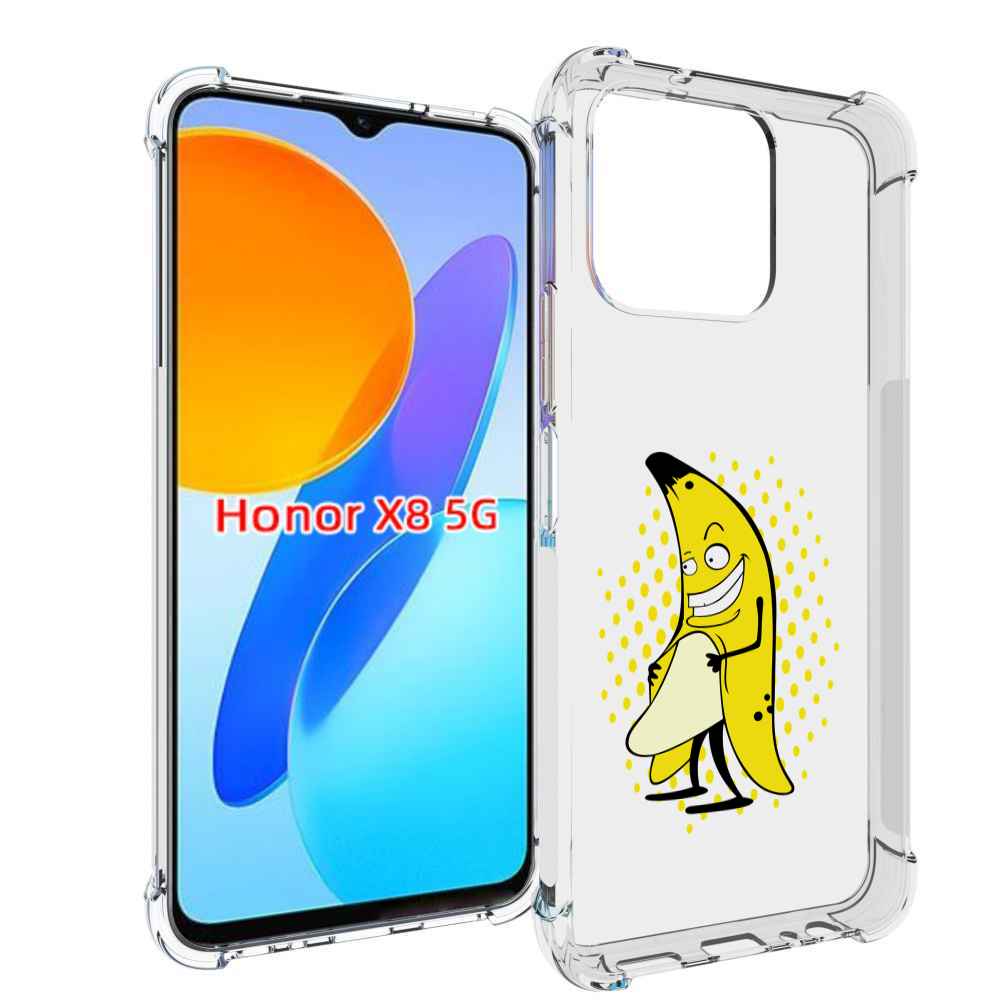 

Чехол MyPads Раздетый-банан для Honor X8 5G, Прозрачный, Tocco