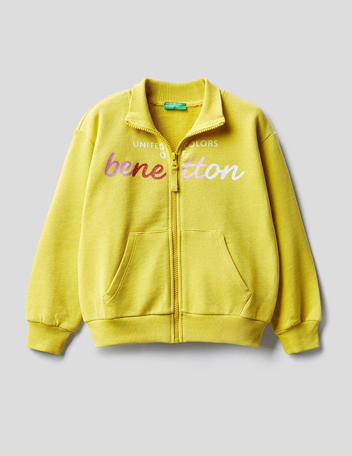 

Толстовка для девочек Benetton цв. желтый р.146, 21A_3J68C5972