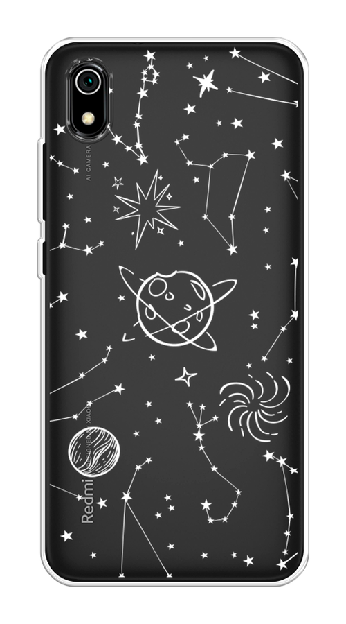 

Чехол на Xiaomi Redmi 7A "Планеты в космосе", Белый, 35450-2