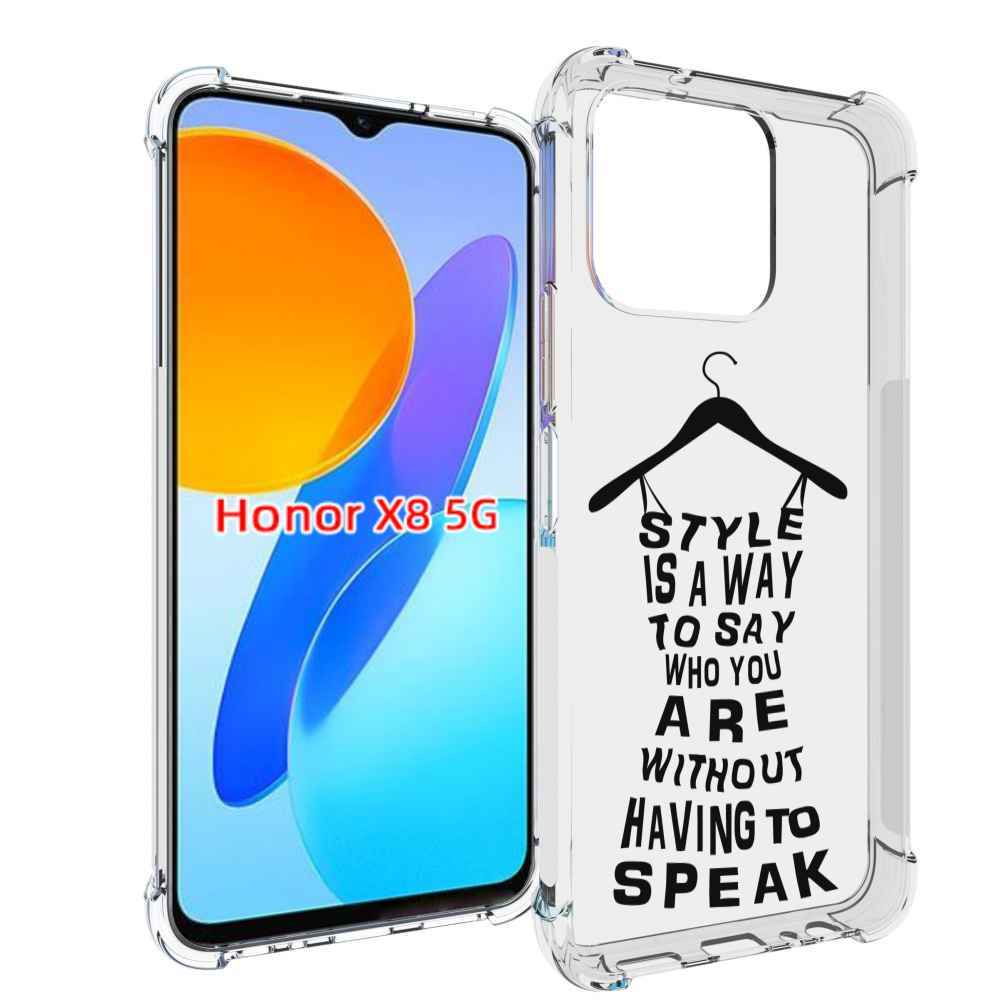 

Чехол MyPads Сарафан-из-слов для Honor X8 5G, Прозрачный, Tocco