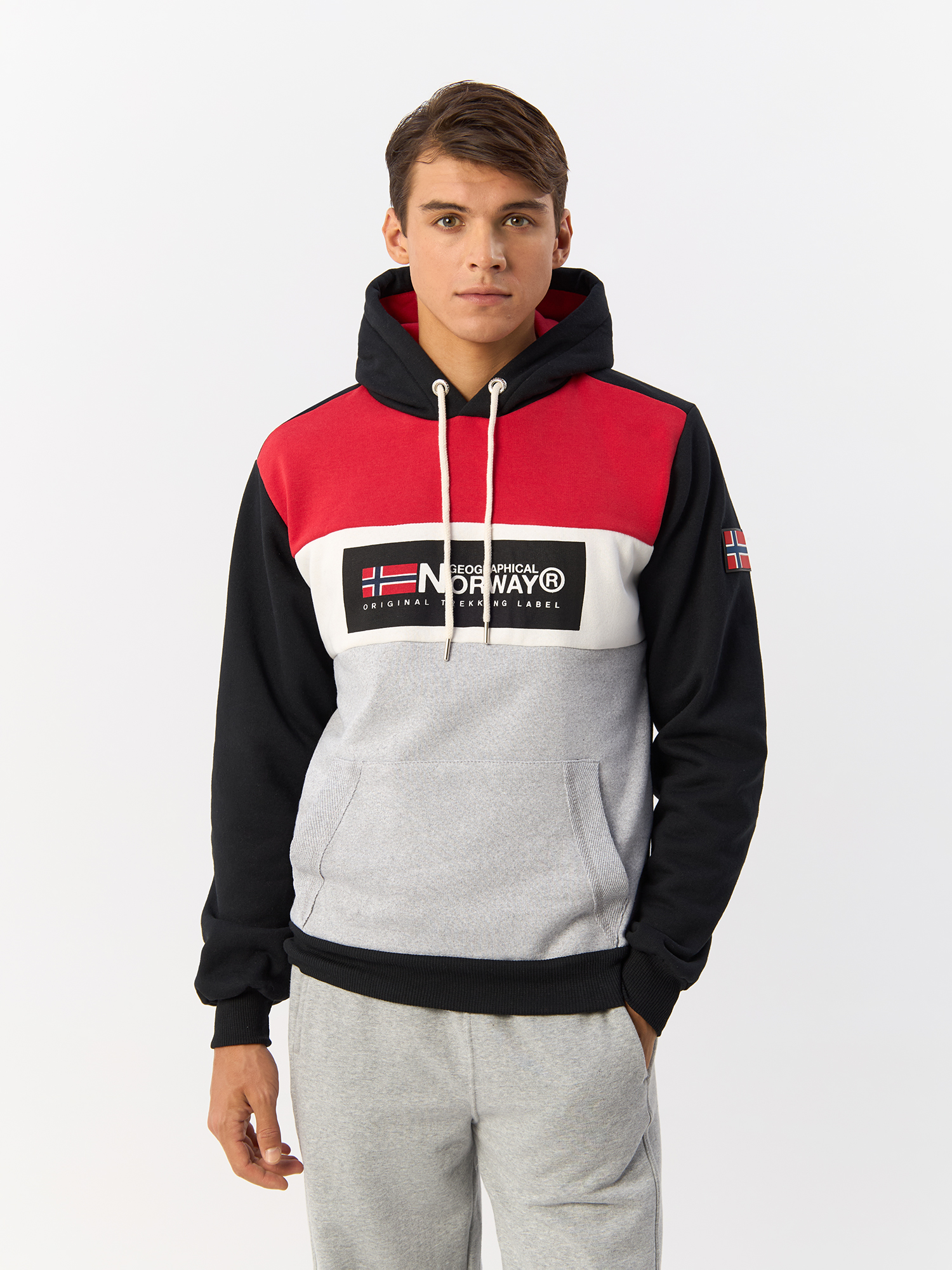 

Худи мужское Geographical Norway WY1249H/GN черное M, Черный, WY1249H/GN