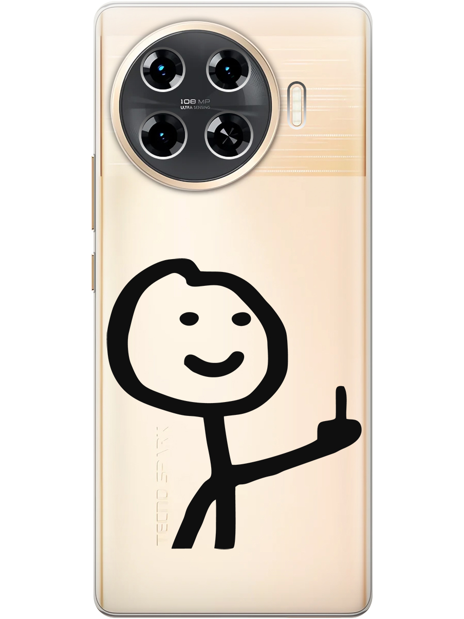 

Силиконовый чехол на Tecno Spark 20 Pro+ с принтом "Fck" прозрачный, Прозрачный;серый;черный, 783985061