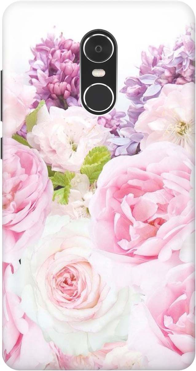 

Чехол на Xiaomi Redmi Note 4 "Розовый букет", Белый;розовый, 1365
