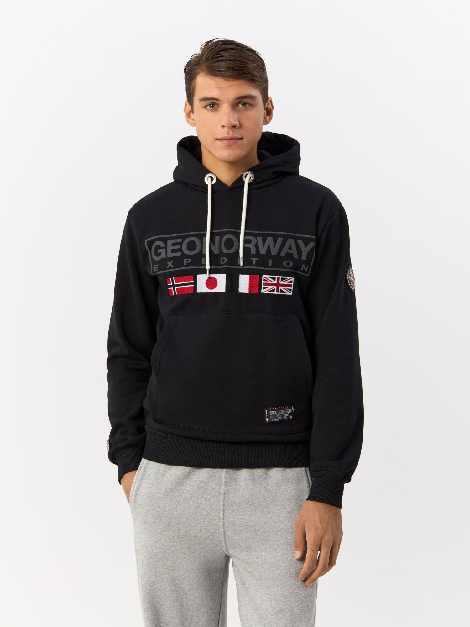 

Худи мужское Geographical Norway WX1879H/GNO черное XL, Черный, WX1879H/GNO