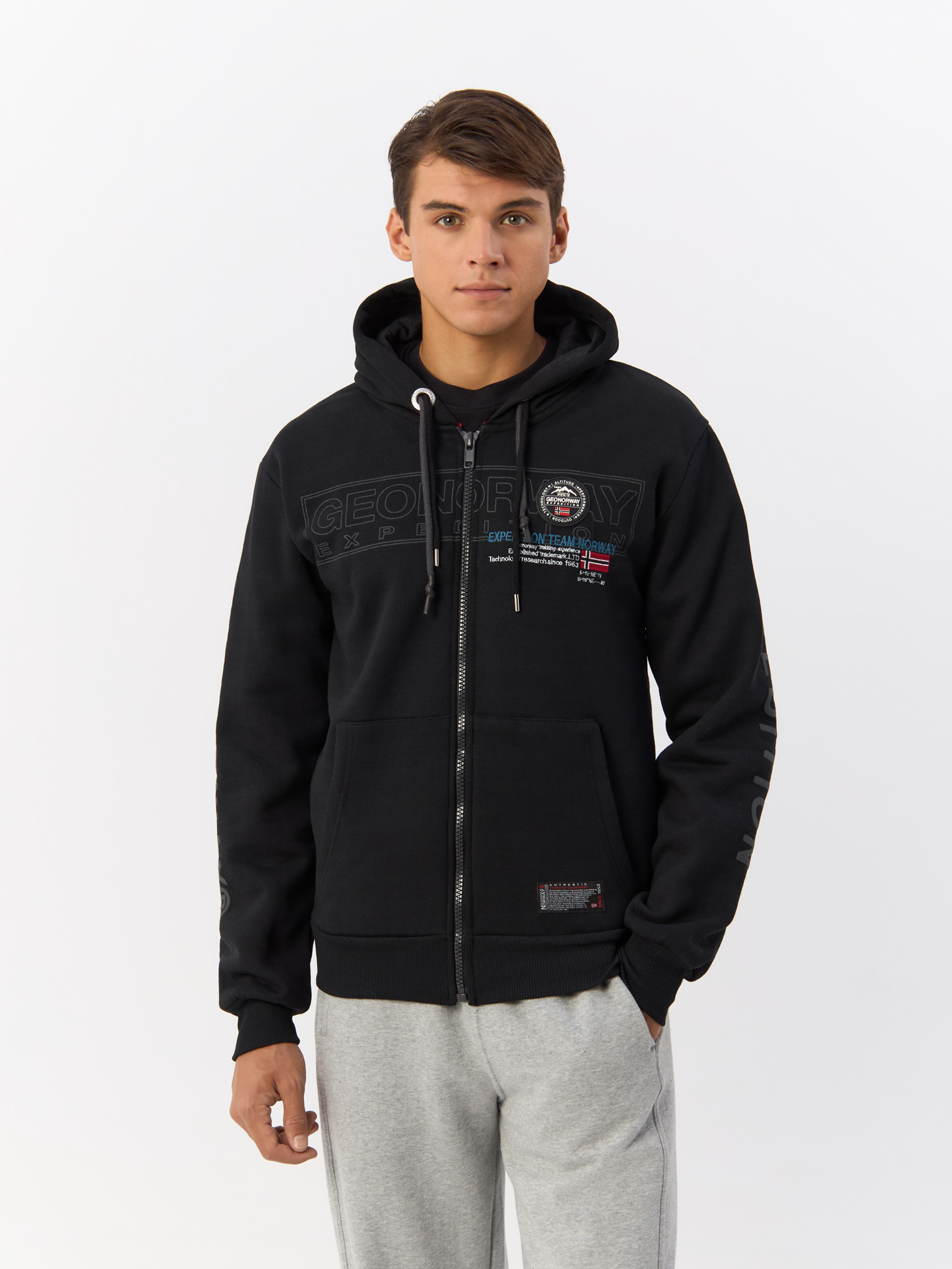 

Толстовка мужская Geographical Norway WY1250H/GN черная XL, Черный, WY1250H/GN