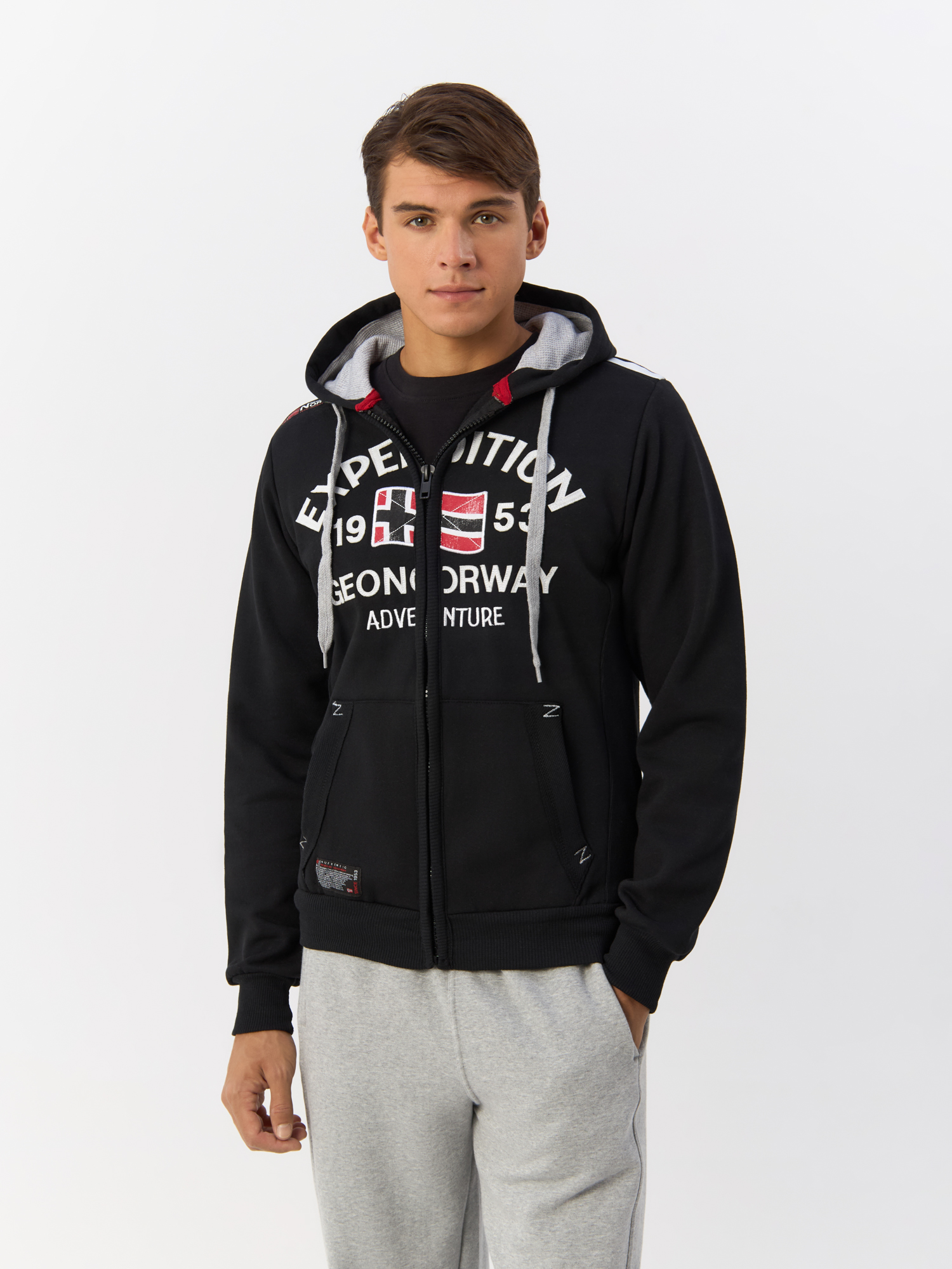 

Толстовка мужская Geographical Norway WY1253H/GN черная XL, Черный, WY1253H/GN