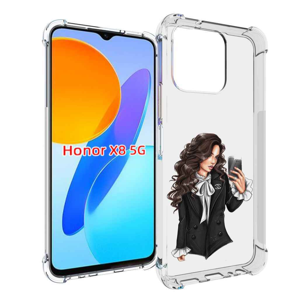 

Чехол MyPads Стильная-девушка для Honor X8 5G, Прозрачный, Tocco