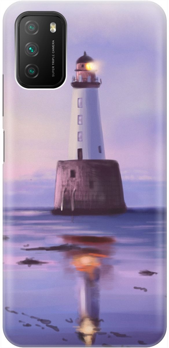 

Чехол на Xiaomi Redmi 9T "Маяк", Синий;фиолетовый, 2039