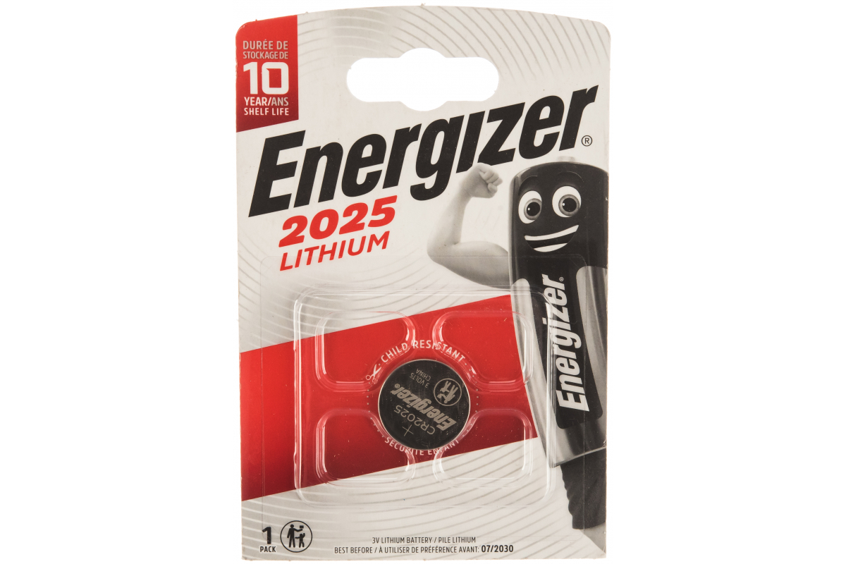 ENERGIZER Батарейка-таблетка CR2025 ENERGIZER кокосовая таблетка 10 см