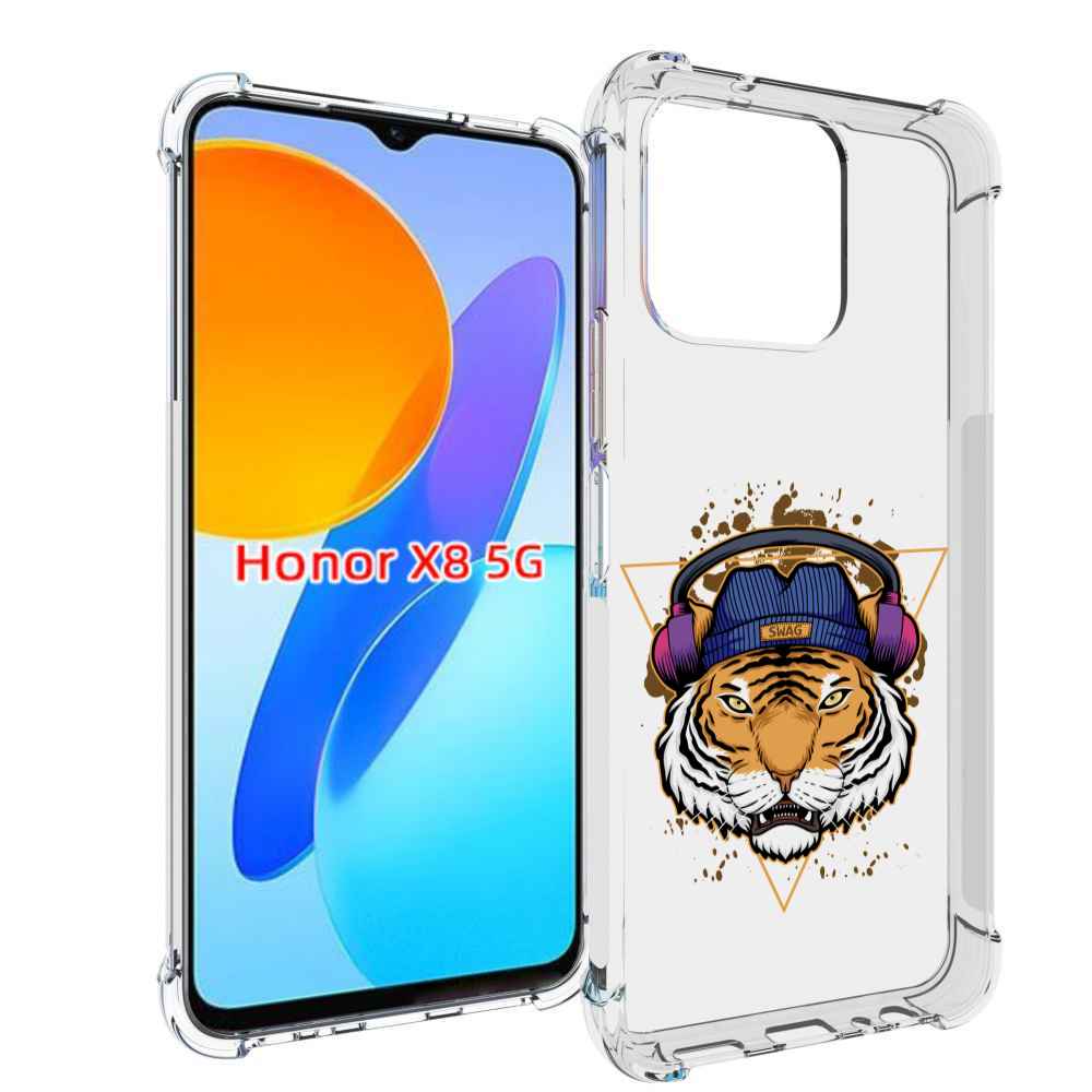 

Чехол MyPads Тигр-Свэг для Honor X8 5G, Прозрачный, Tocco
