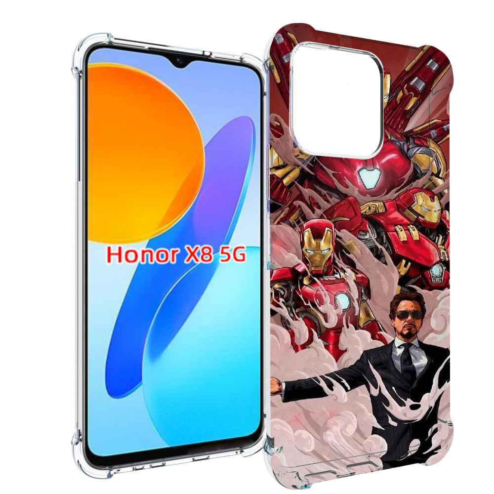 

Чехол MyPads Тони-Старк-и-костюмы для Honor X8 5G, Прозрачный, Tocco