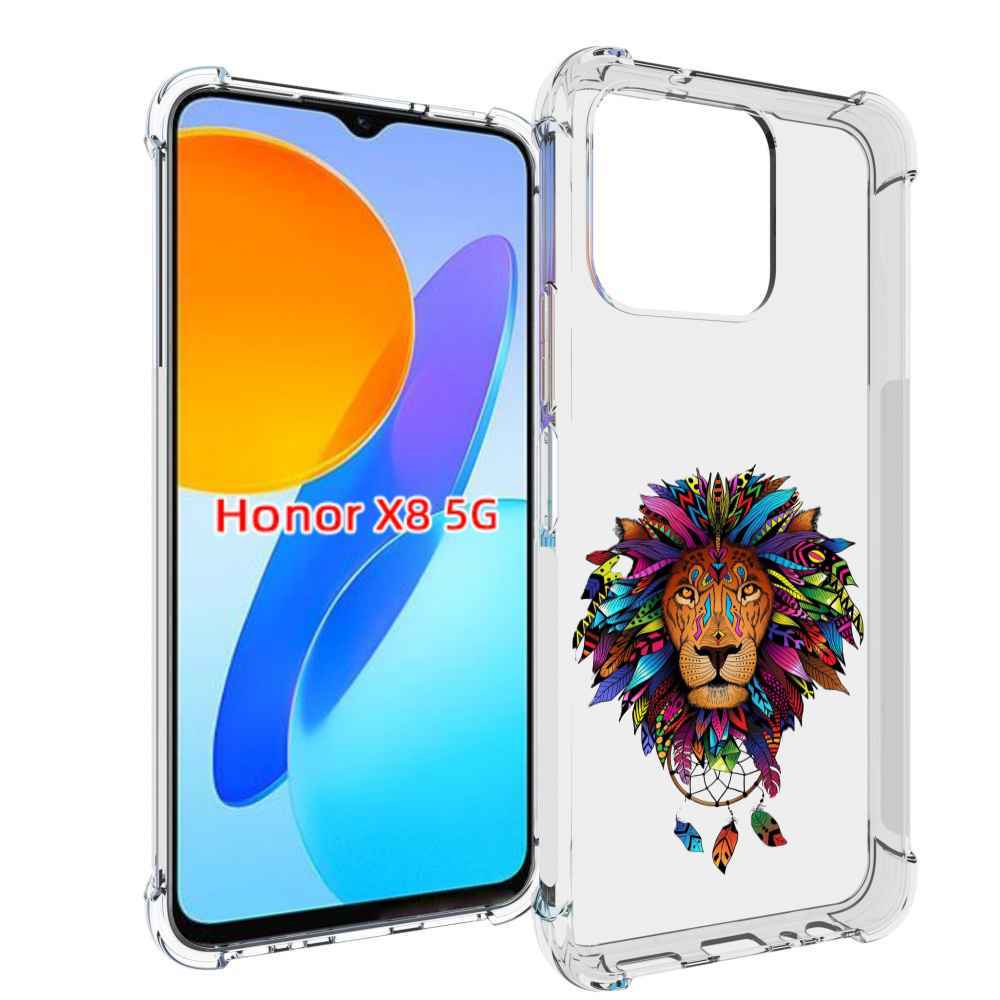

Чехол MyPads Тотемный Лев для Honor X8 5G, Прозрачный, Tocco