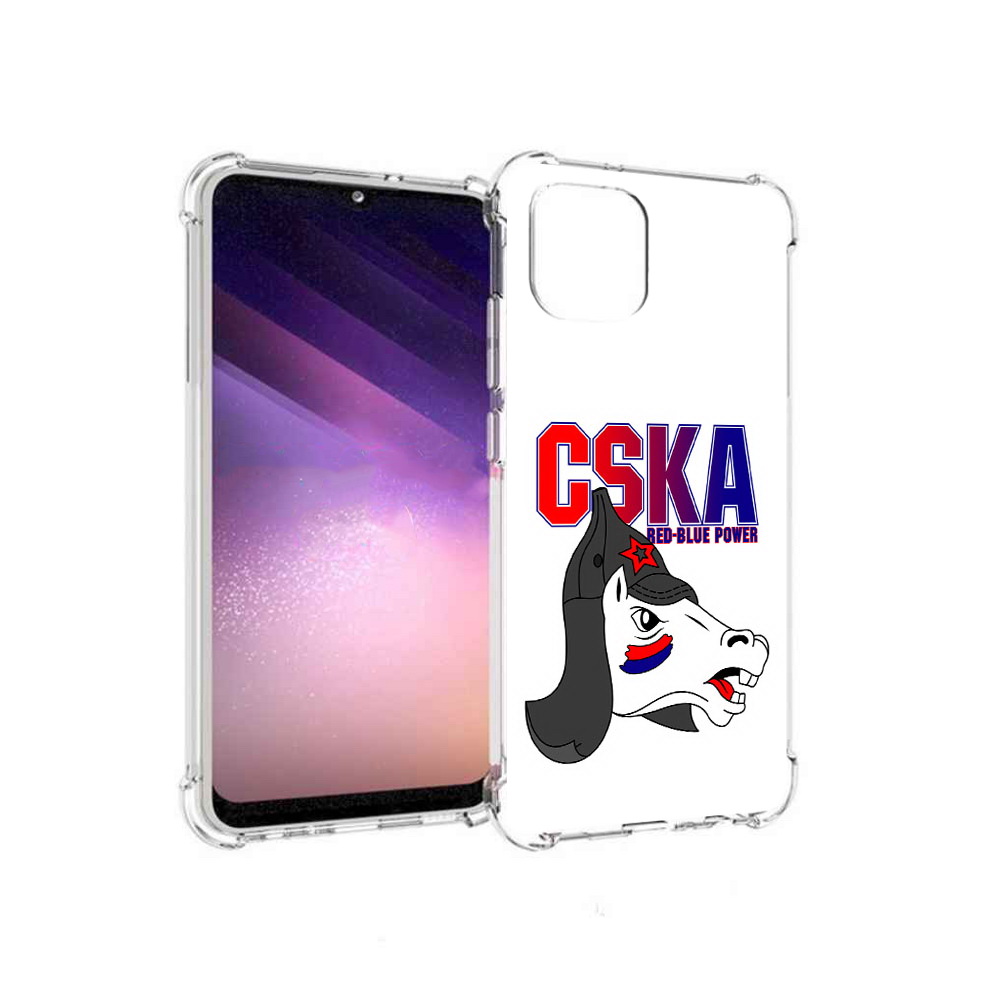 

Чехол MyPads Tocco для Samsung Galaxy A03 ФК ЦСК лошадка россия (PT226903.537.179), Прозрачный, Tocco