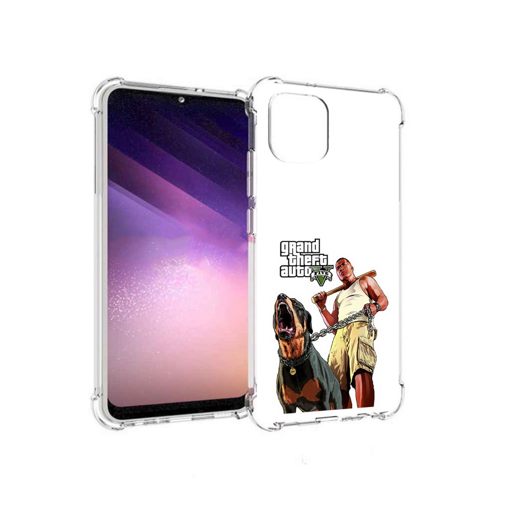 

Чехол MyPads Tocco для Samsung Galaxy A03 GTA грозная собака (PT226903.537.18), Прозрачный, Tocco