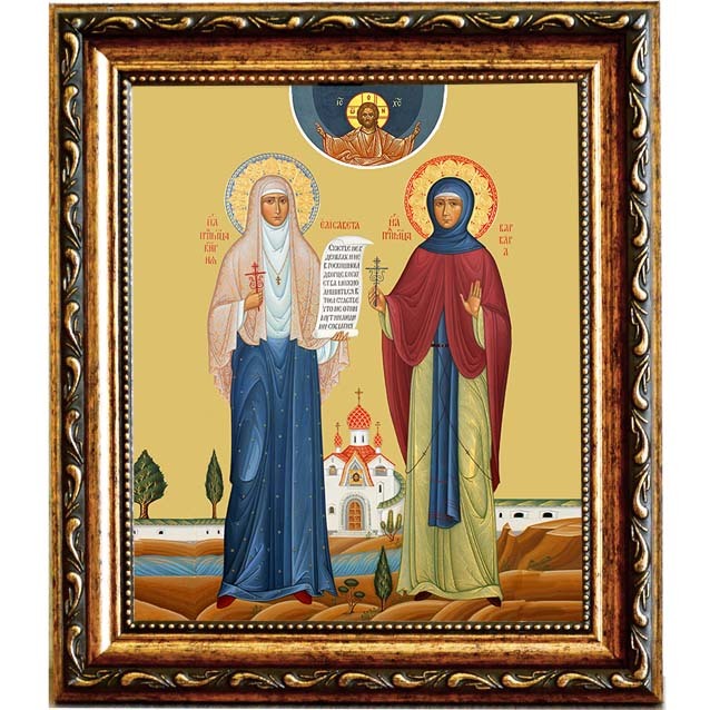 

Елисавета Феодоровна и Варвара Алапаевская (Яковлева) преподобномученицы. Икона на холсте.