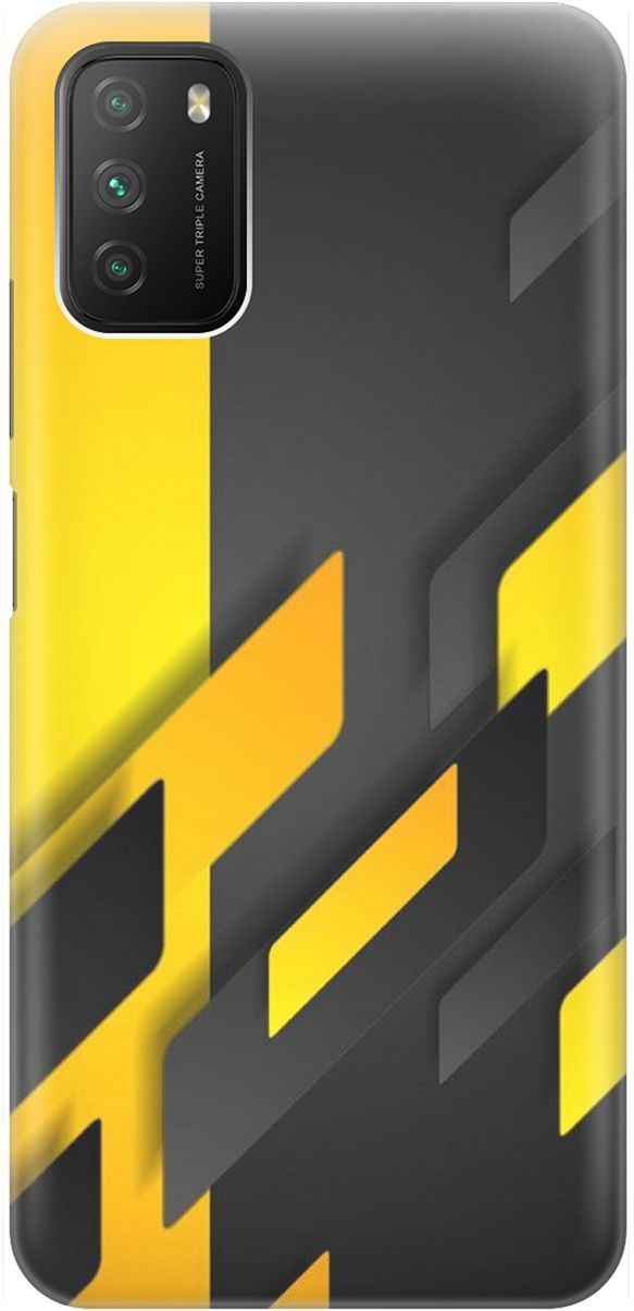 

Чехол на Xiaomi Redmi 9T "Черно-желтая абстракция", Желтый;черный, 1603