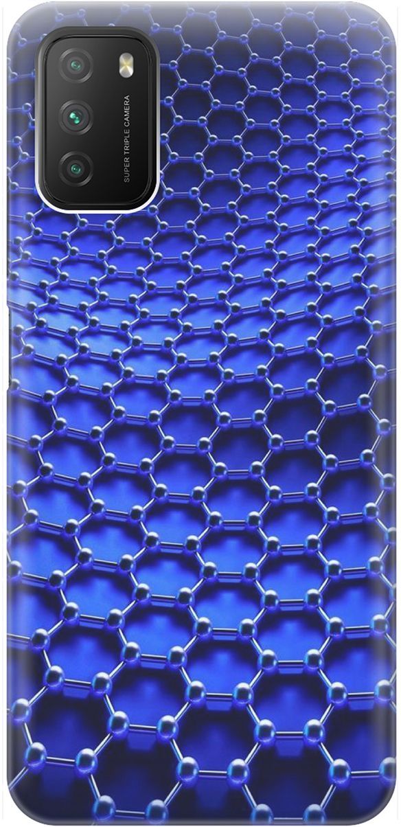 

Чехол на Xiaomi Redmi 9T "Молекулярная цепь", Синий;черный, 1603