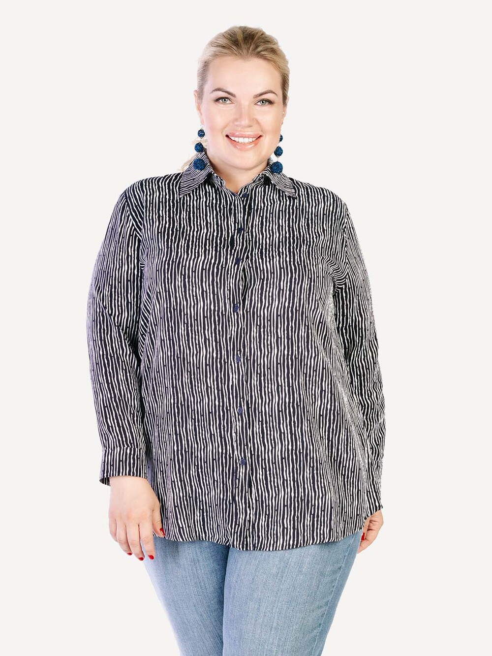 

Рубашка женская ARTESSA BL30204STC05 синяя 48-50 RU, BL30204STC05