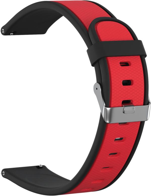

Ремешок силиконовый GSMIN Droop 20 для Samsung Galaxy Watch 4 Classic 44мм (Красно-черный)