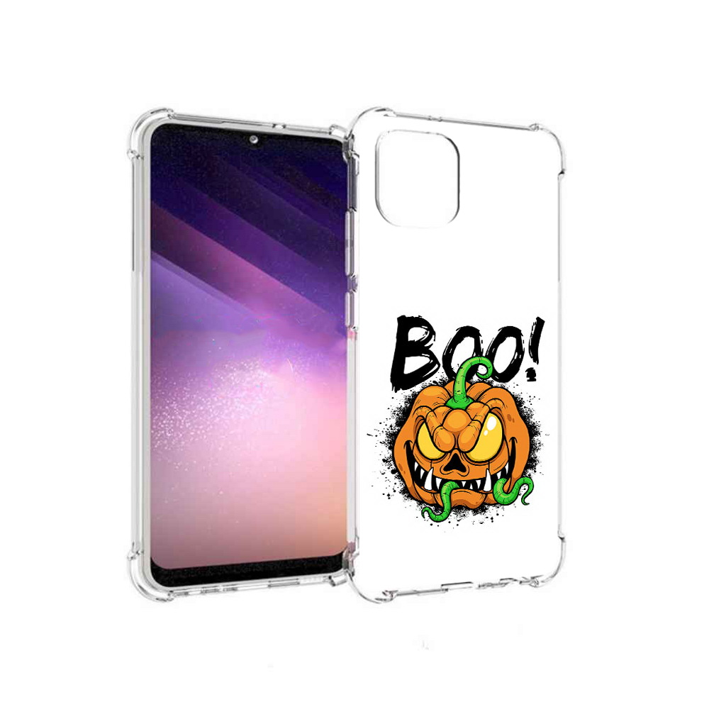 

Чехол MyPads Tocco для Samsung Galaxy A03 Хэллоуин бу (PT226903.537.193), Прозрачный, Tocco