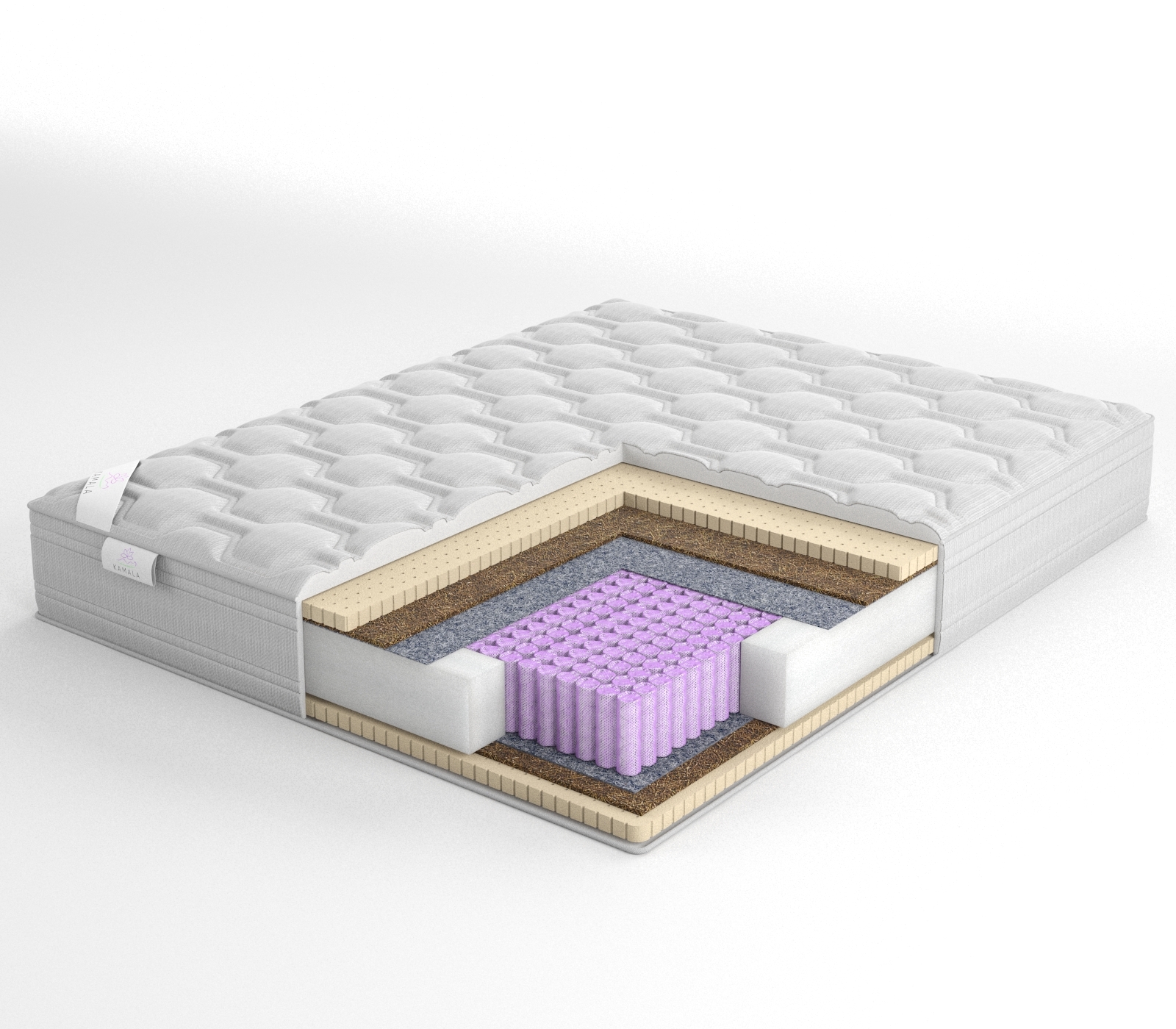 

Матрас Kamala Avenco 95х200, Бежевый;белый;серый;серебристый, Avenco