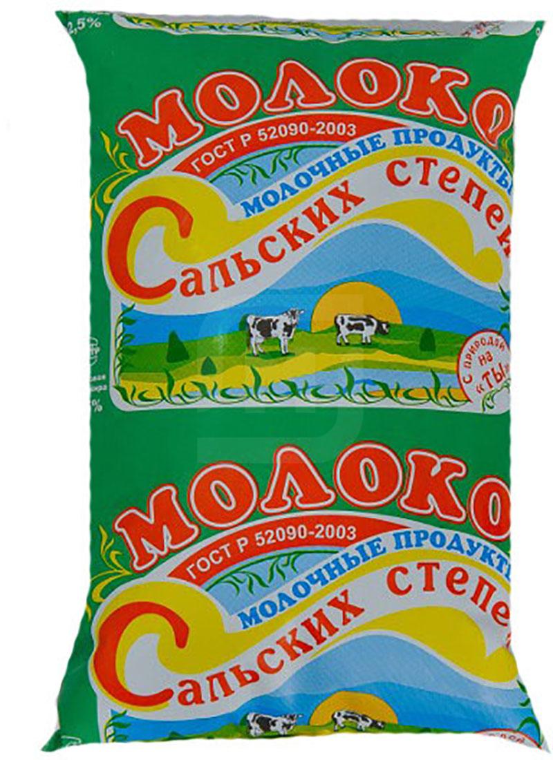 

Молоко 2,5% пастеризованное 1 л Молочные продукты Сальских степей БЗМЖ