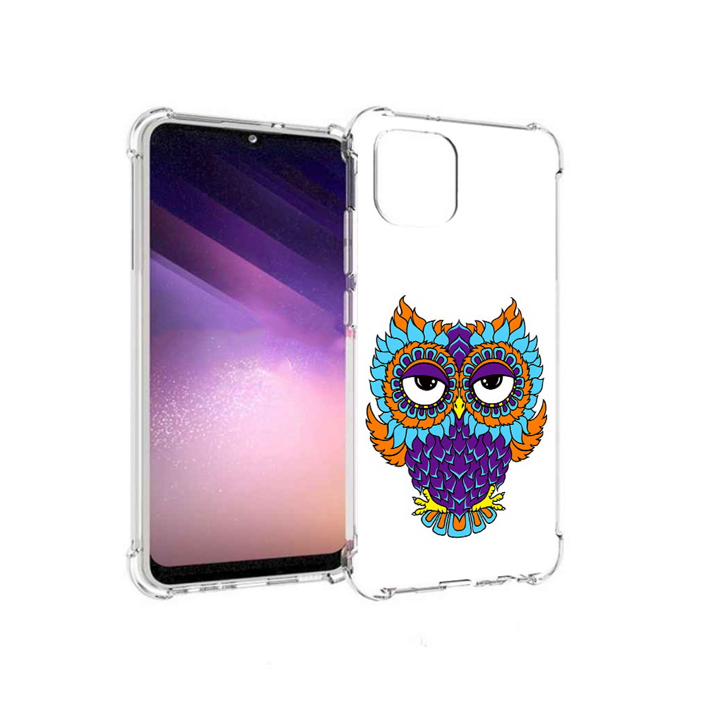 Чехол MyPads Tocco для Samsung Galaxy A03 Цветная сова (PT226903.537.198)
