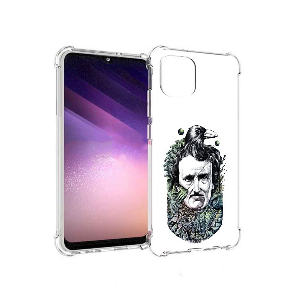 

Чехол MyPads Tocco для Samsung Galaxy A03 Эдгар Аллан с вороном (PT226903.537.203), Прозрачный, Tocco