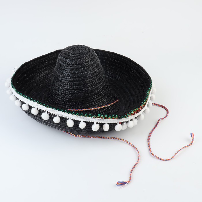Карнавальная шляпа Сомбреро, цвет чёрный