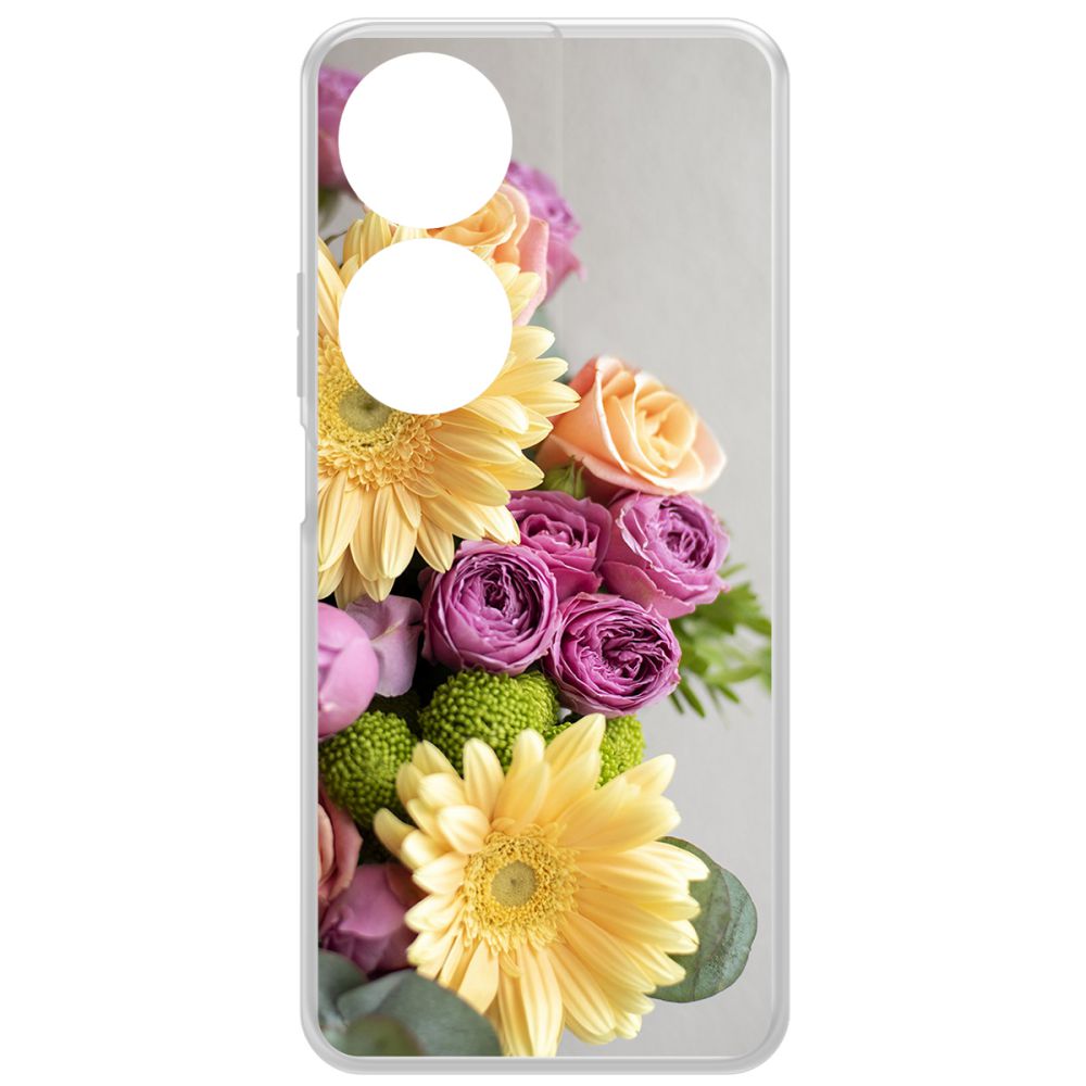 

Чехол-накладка Krutoff Clear Case Букет для Honor X7b, Прозрачный