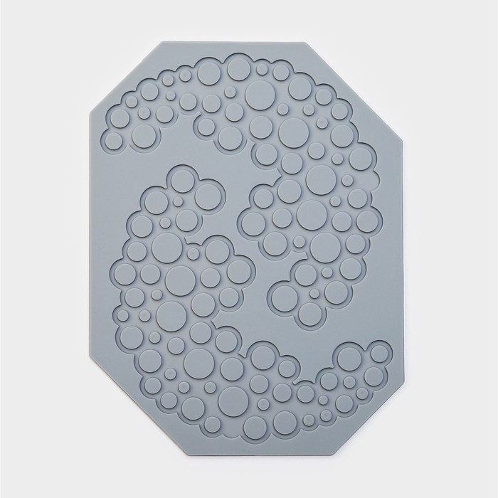 Силиконовый коврик для айсинга Доляна «Пузыри», 18,5x14x0,3 см, цвет серый