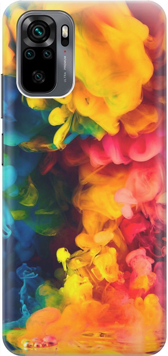

Чехол на Xiaomi Redmi Note 10 "Красочное буйство", Желтый;розовый, 1617
