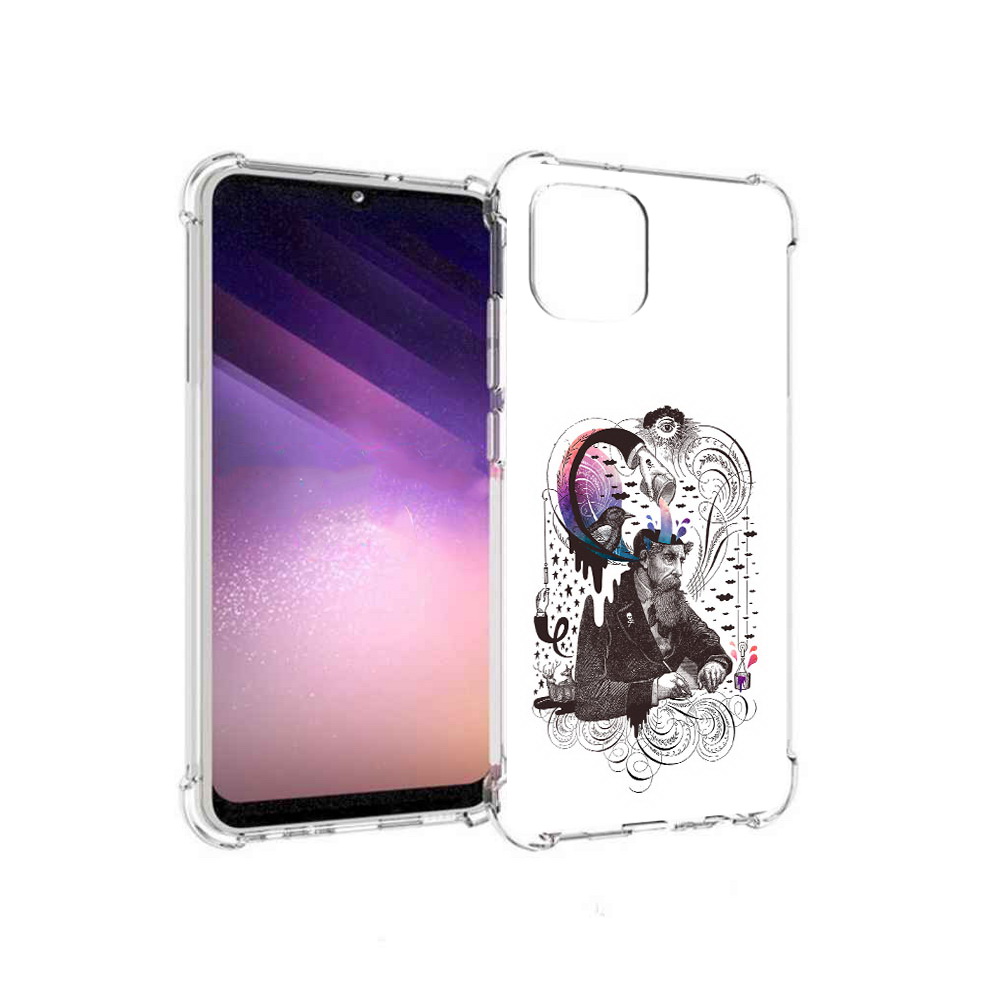 

Чехол MyPads Tocco для Samsung Galaxy A03 абстракция думающий мужчина (PT226903.537.210), Прозрачный, Tocco