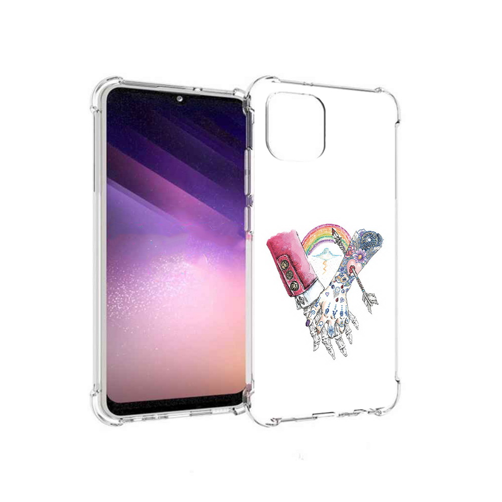 

Чехол MyPads Tocco для Samsung Galaxy A03 абстракция руки в татуировках (PT226903.537.212), Прозрачный, Tocco