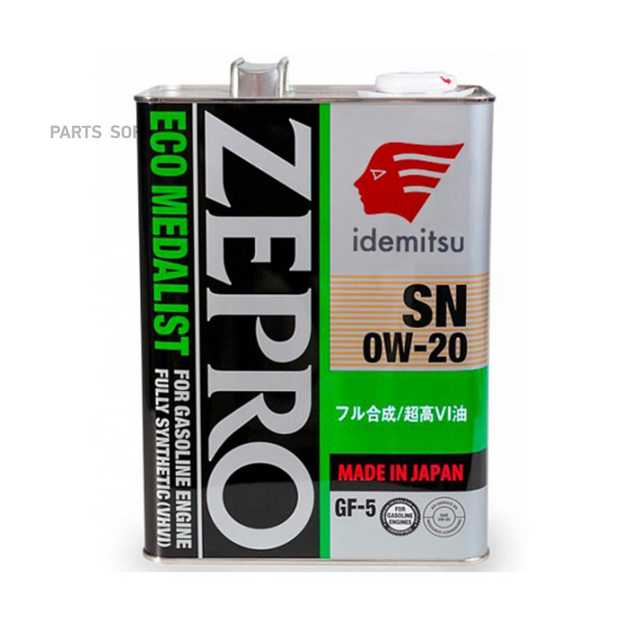 

Масло IDEMITSU 0W20 Zepro Eco Medalist SN/GF-5 4л син