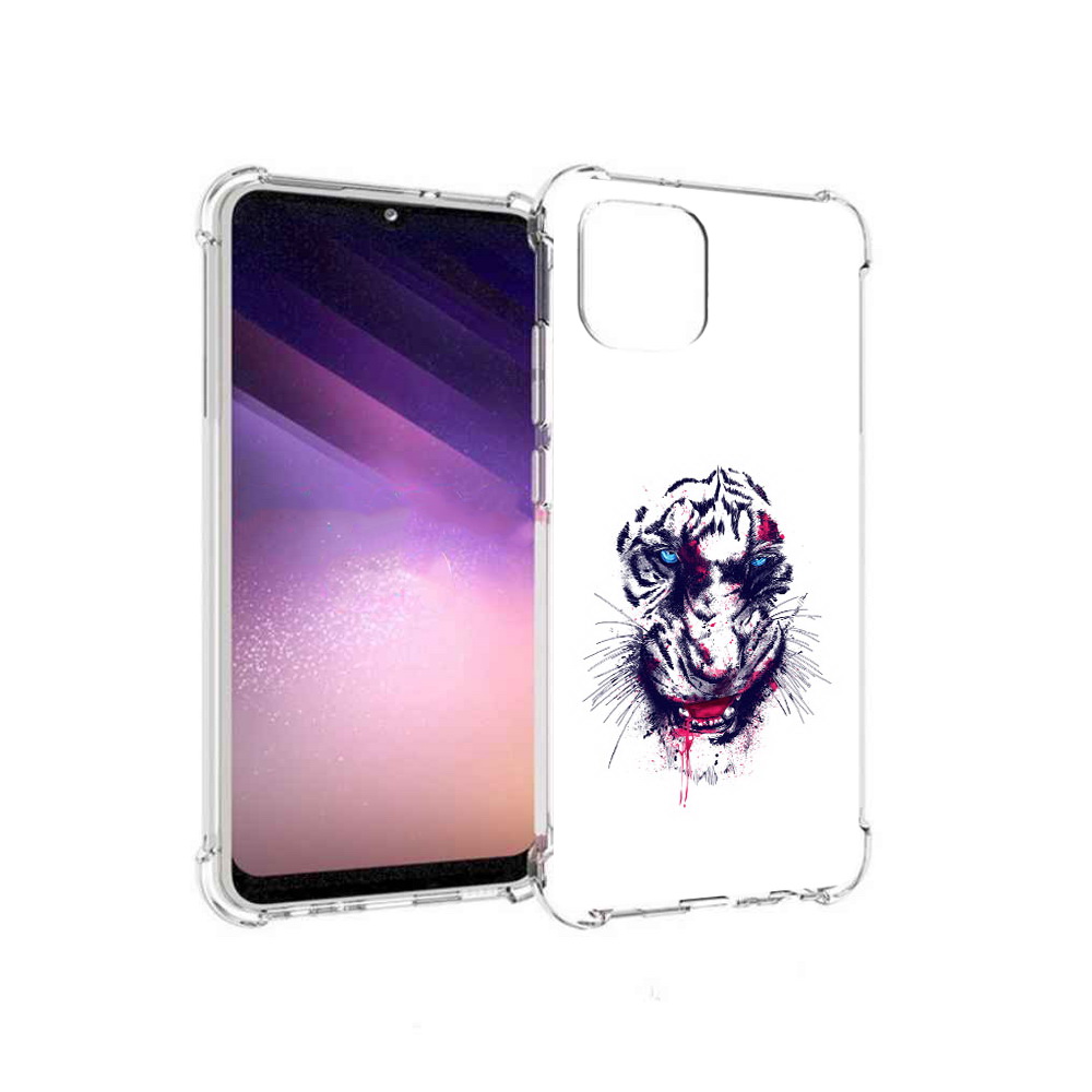 

Чехол MyPads Tocco для Samsung Galaxy A03 безумный тигр (PT226903.537.228), Прозрачный, Tocco