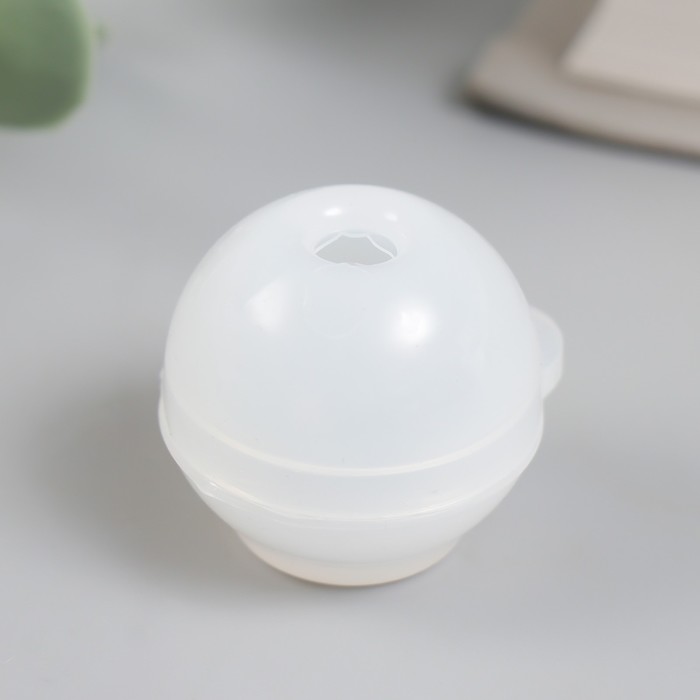 

Молд силикон "Шар" набор 2 шт d-2 см 3х3х2,5 см, Белый