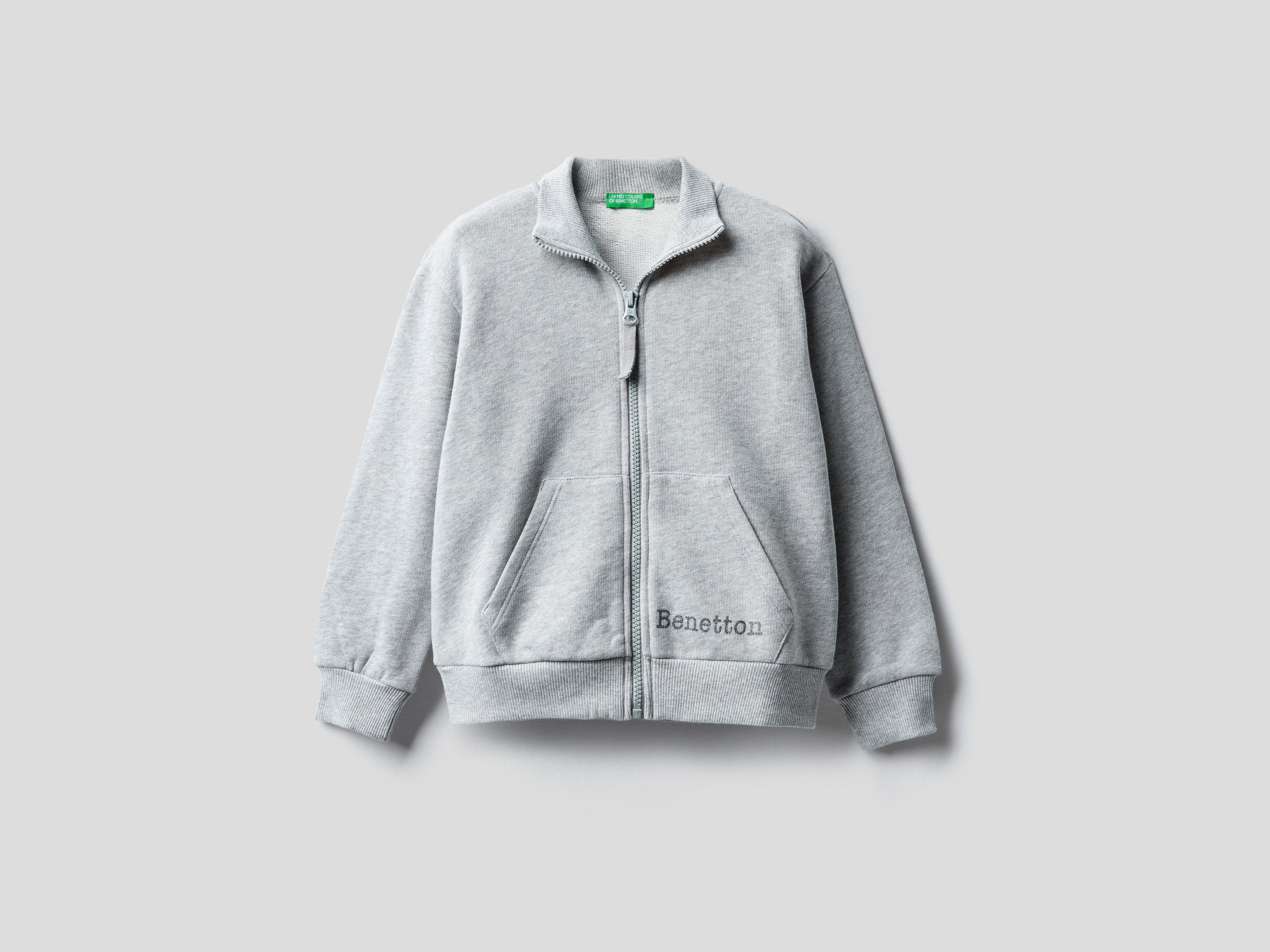 фото Толстовка для девочек benetton цв. серый р.140 united colors of benetton