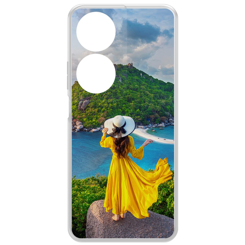 

Чехол-накладка Krutoff Clear Case Платье летнее женское для Honor X7b, Прозрачный
