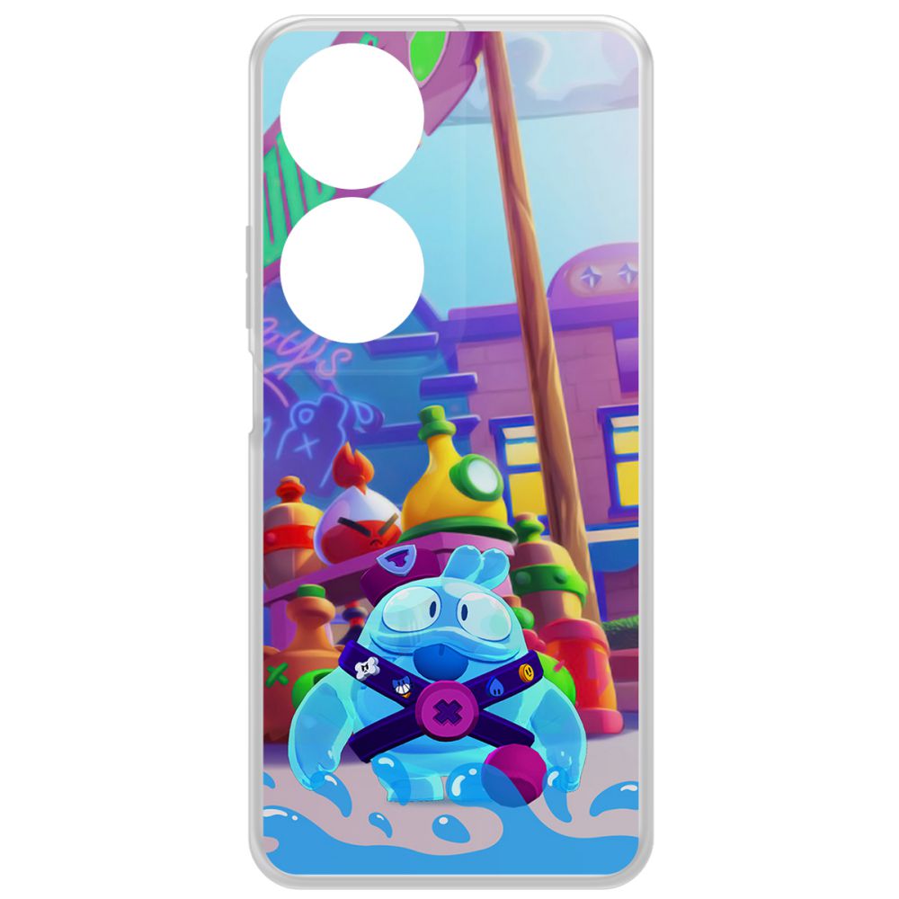 

Чехол-накладка Krutoff Clear Case Brawl Stars-Скуик для Honor X7b, Прозрачный