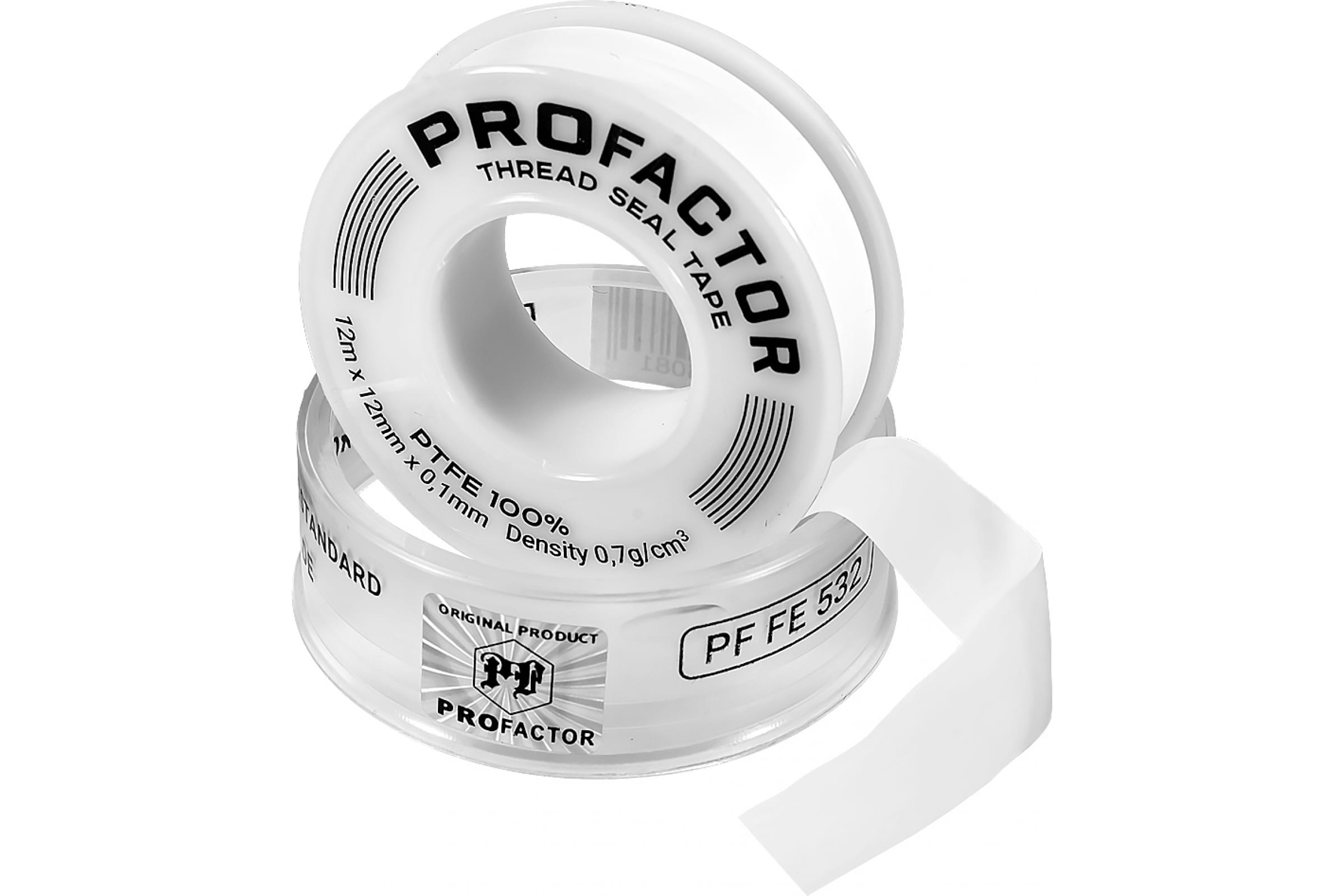 PROFACTOR ФУМ лента PF Professional белая ?55мм 12мм х 0,1мм х 12м PF FE 532