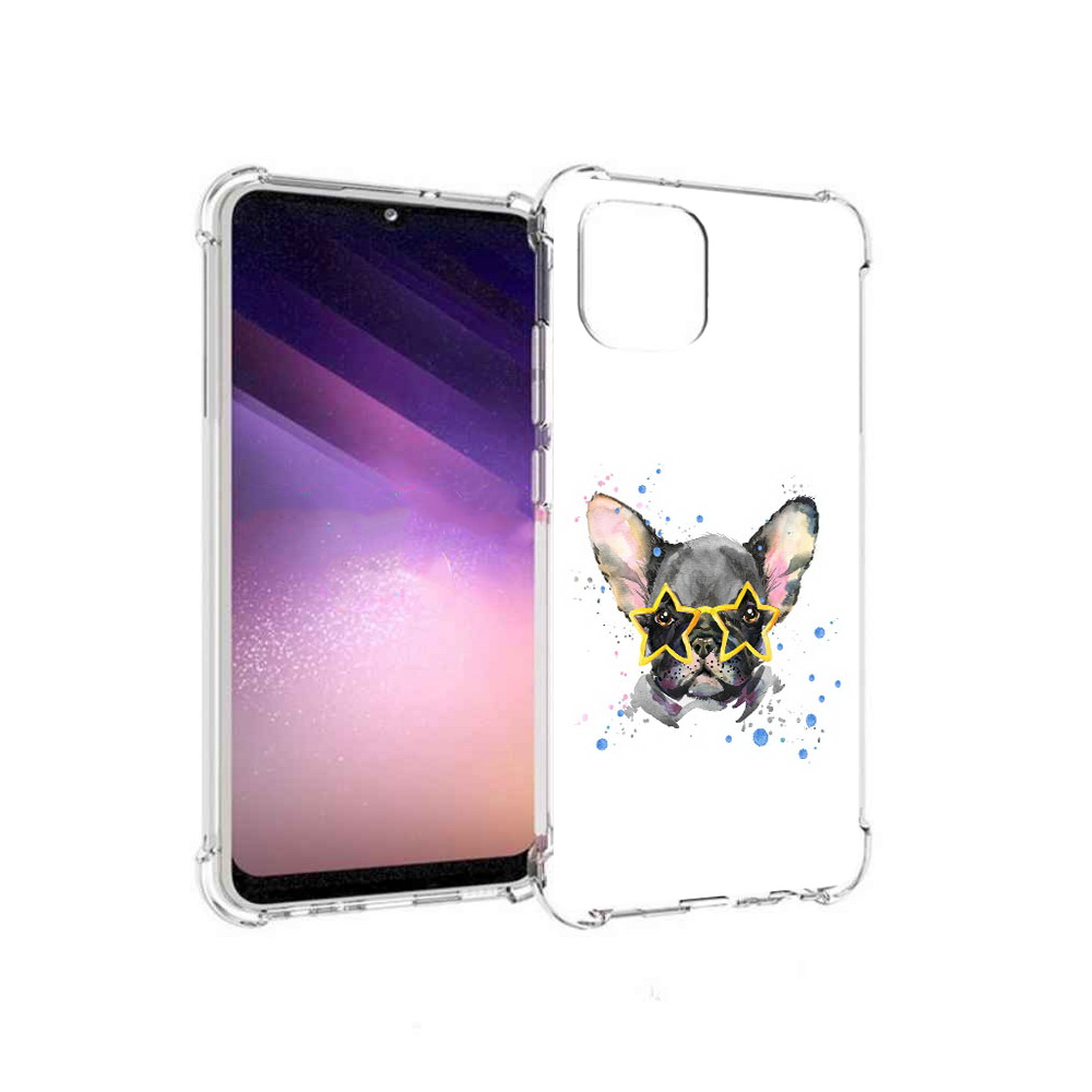 

Чехол MyPads Tocco для Samsung Galaxy A03 буля в очках (PT226903.537.252), Прозрачный, Tocco
