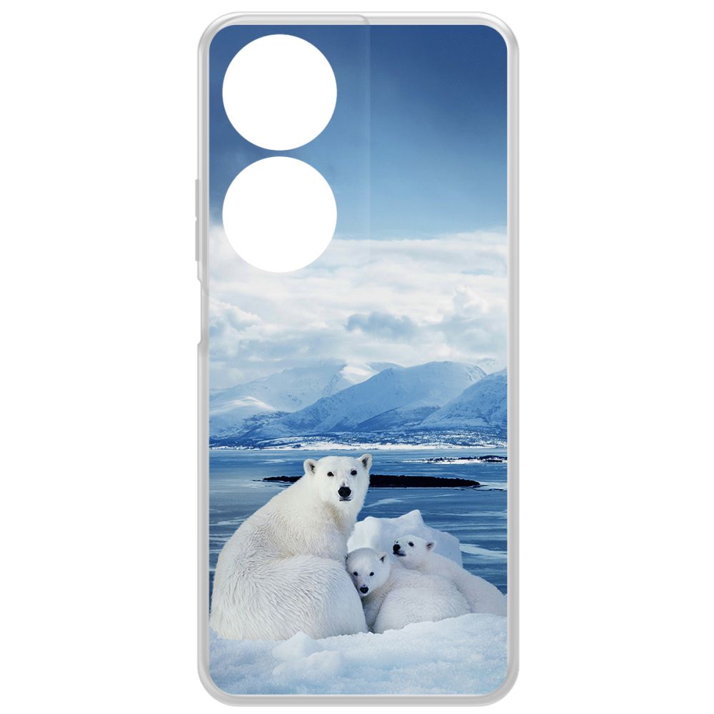 

Чехол-накладка Krutoff Clear Case Полярные медведи для Honor X7b, Прозрачный