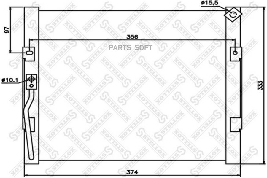 

10-45654-SX радиатор кондиционера Honda Civic 1.3-1.6i 91-96