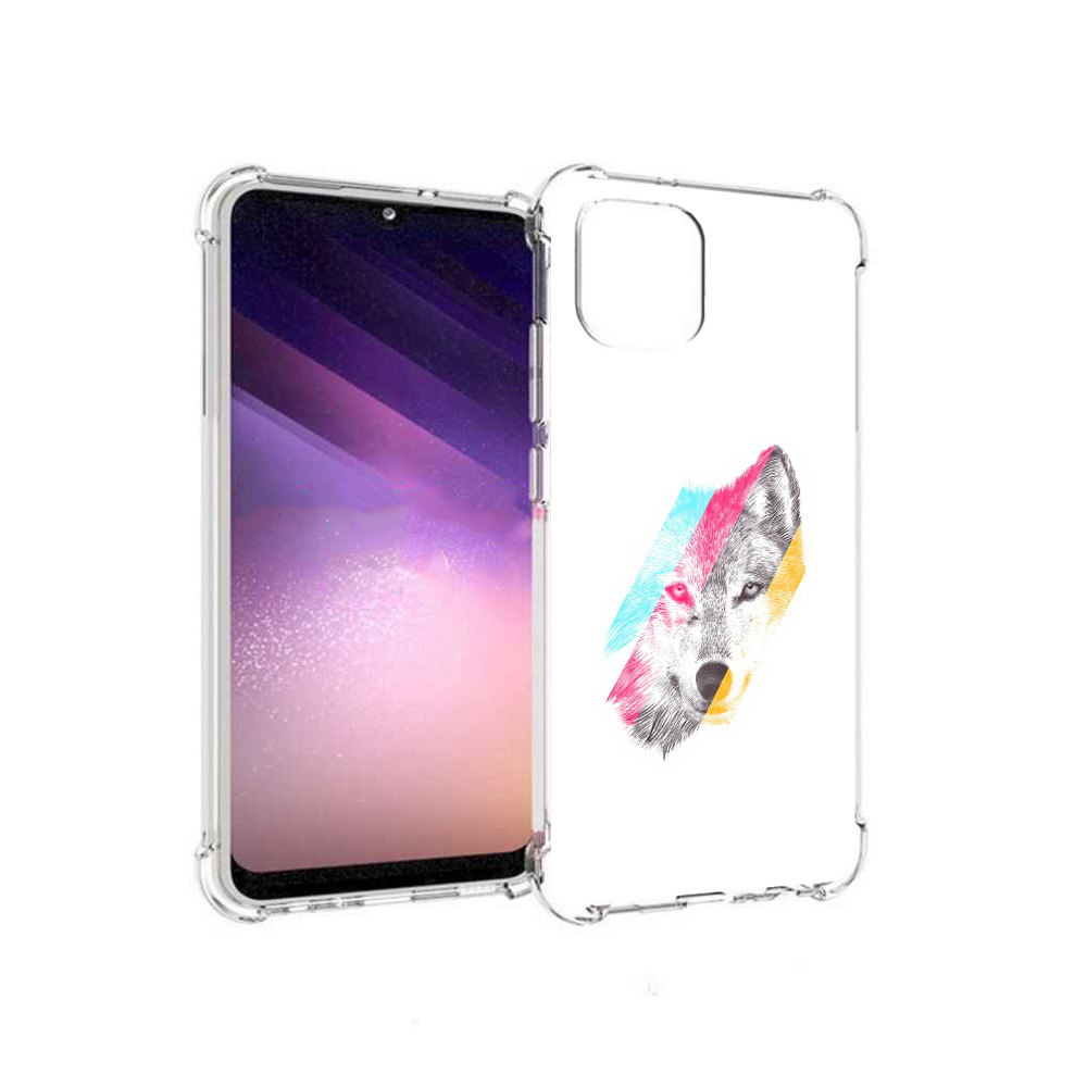 

Чехол MyPads Tocco для Samsung Galaxy A03 волк градиент (PT226903.537.268), Прозрачный, Tocco