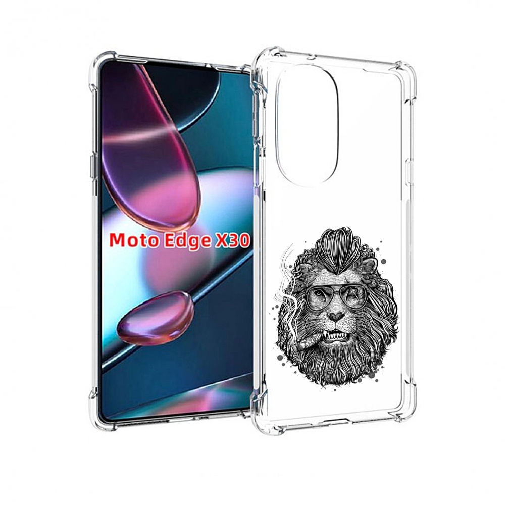 

Чехол MyPads курящий лев для Motorola Moto Edge X30, Прозрачный, Tocco