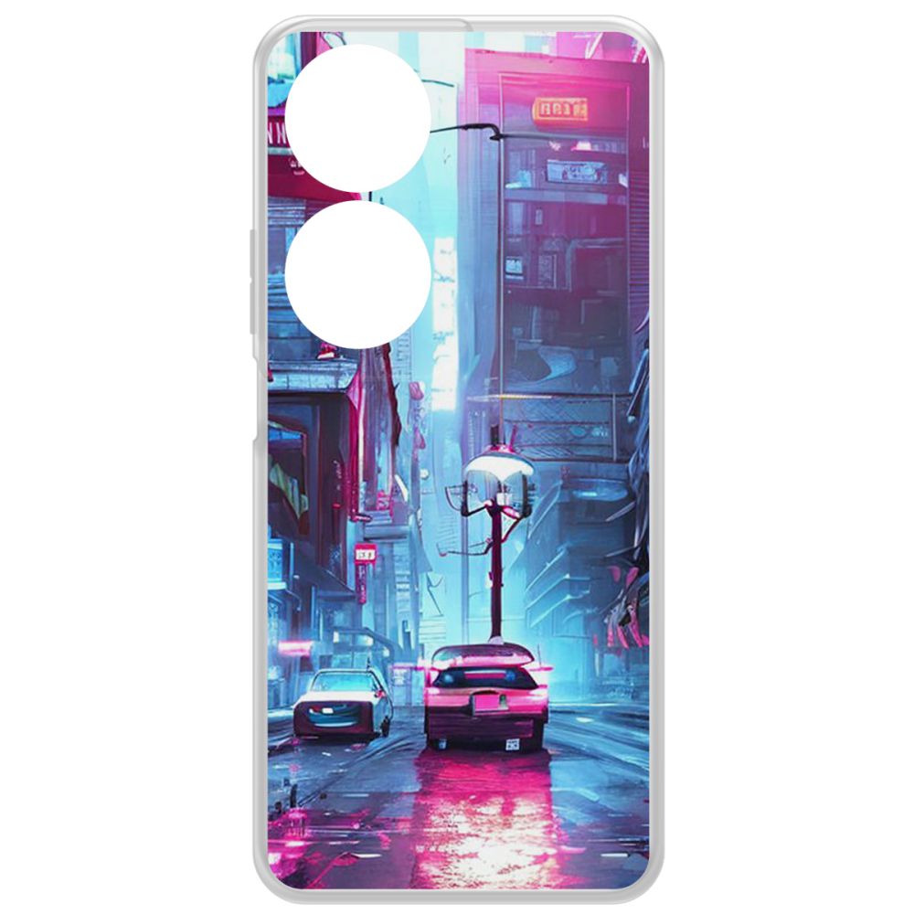 

Чехол-накладка Krutoff Clear Case Киберпанк Улица для Honor X7b, Прозрачный