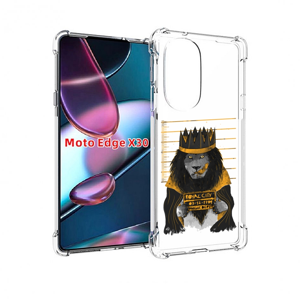 

Чехол MyPads лев в законе для Motorola Moto Edge X30, Прозрачный, Tocco