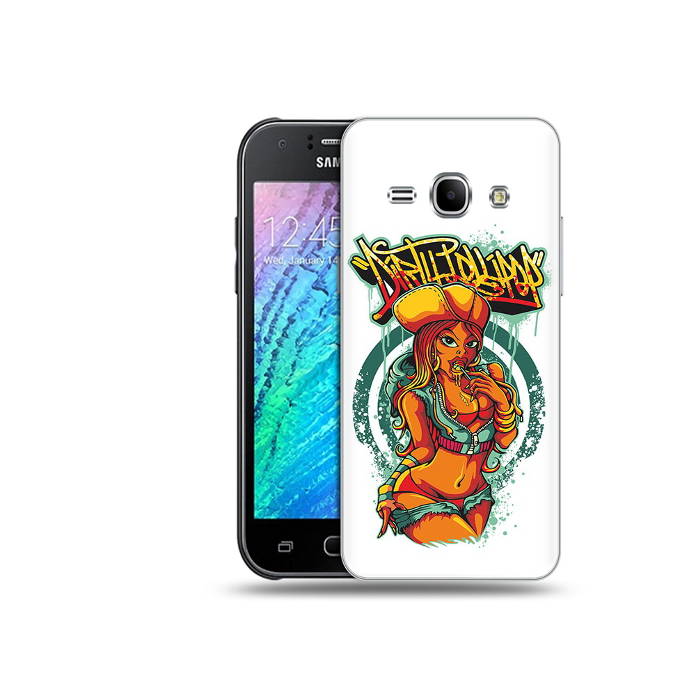 

Чехол MyPads Tocco для Samsung Galaxy J1 нарисованная девушка комикс (PT12095.602.500), Прозрачный, Tocco